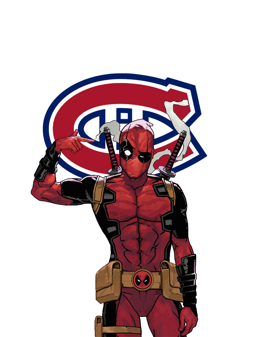 Montreal Canadiens Deadpool Logo vinyl decal